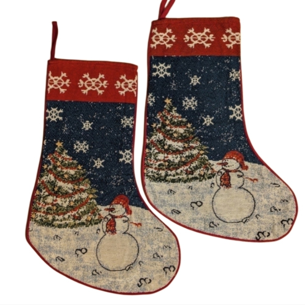 Tapestry matching stockings by Old Time Pottery - Picture 1 of 6